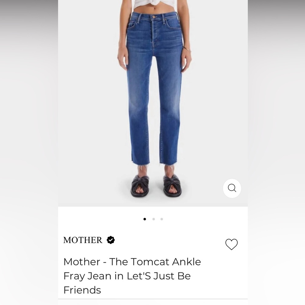 MOTHER THE TOMCAT FRAYED-ANKLE JEANS